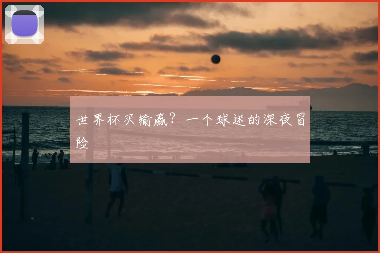 世界杯买输赢？一个球迷的深夜冒险
